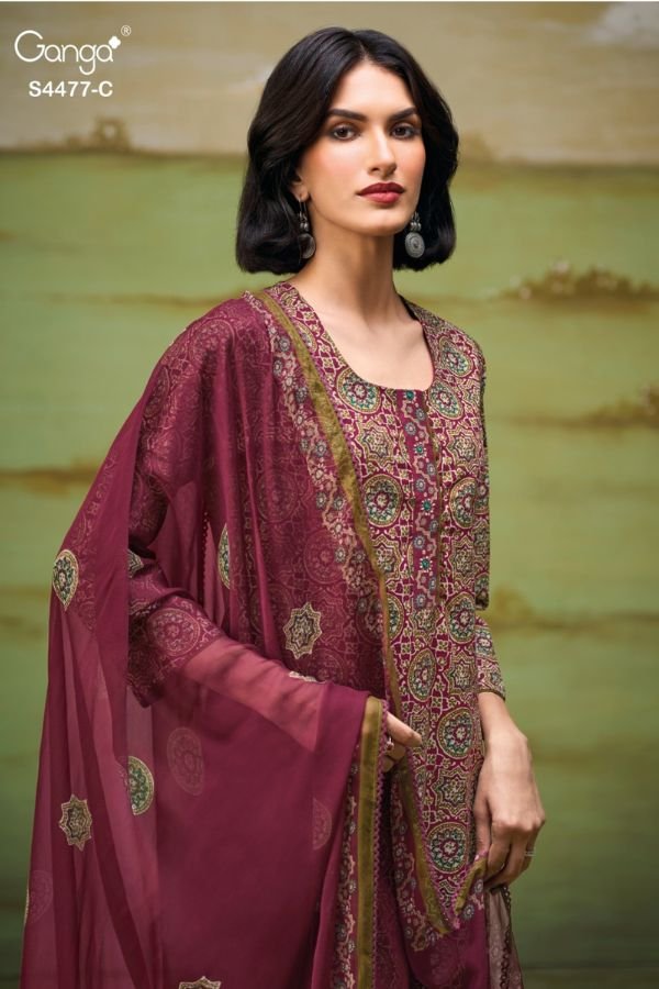 Ganga Fashion Ishreen S4477 Cotton Ladies Suits S4477-C