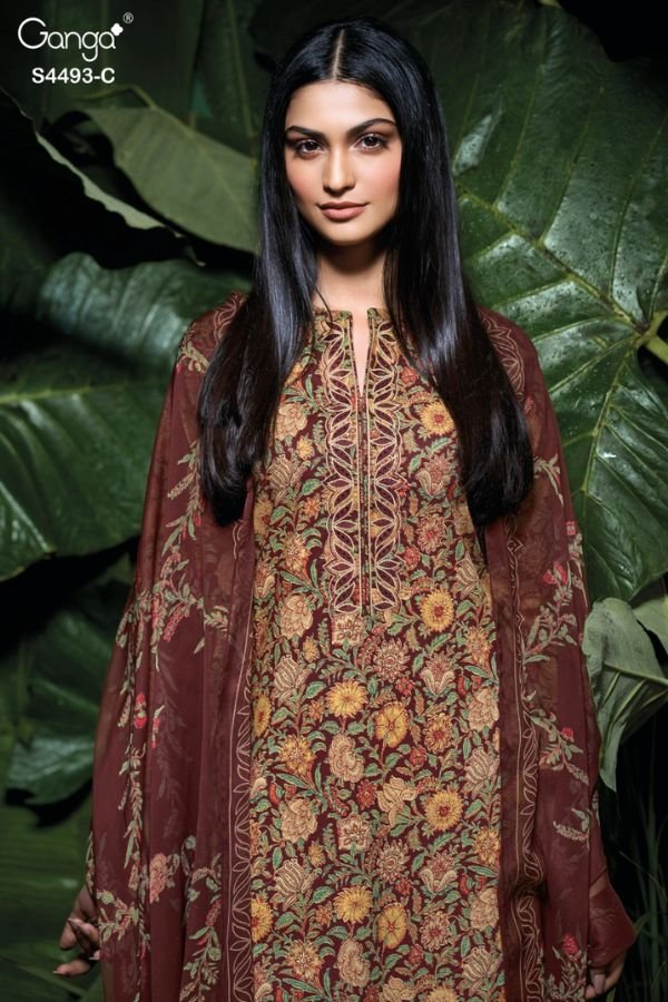 Ganga Fashion Jasira S4493 Cotton Ladies Suits S4493-C