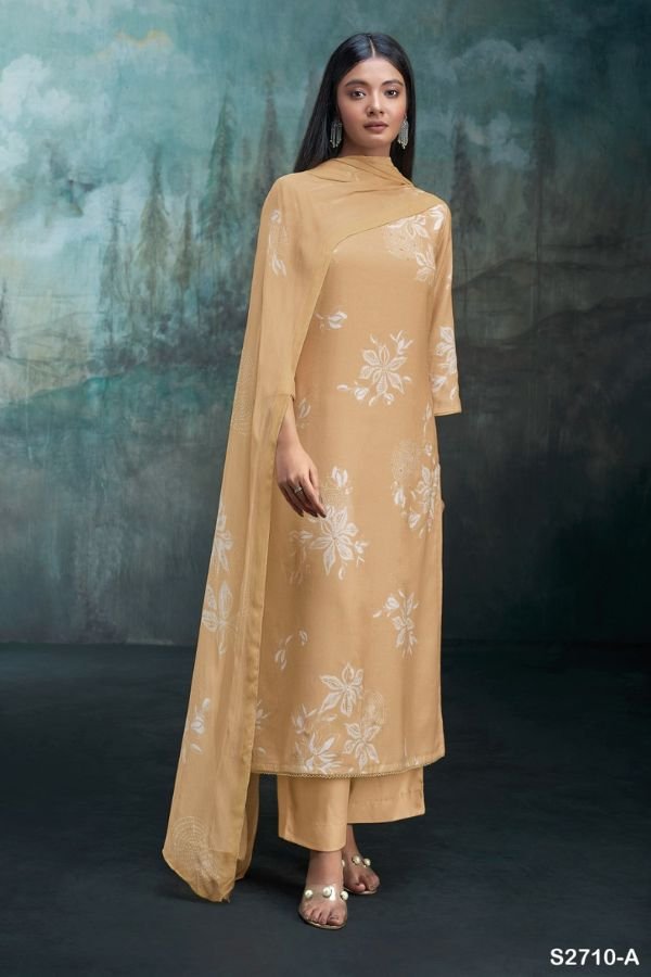 Ganga Fashion Kiah S2710 Linen Ladies Suits S2710-A