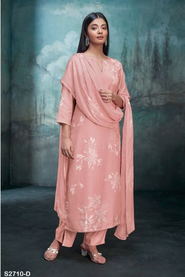 Ganga Fashion Kiah S2710 Linen Ladies Suits S2710-D