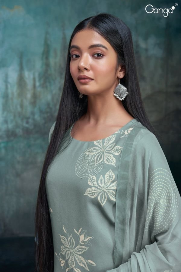 Ganga Fashion Kiah S2710 Linen Ladies Suits S2710-C