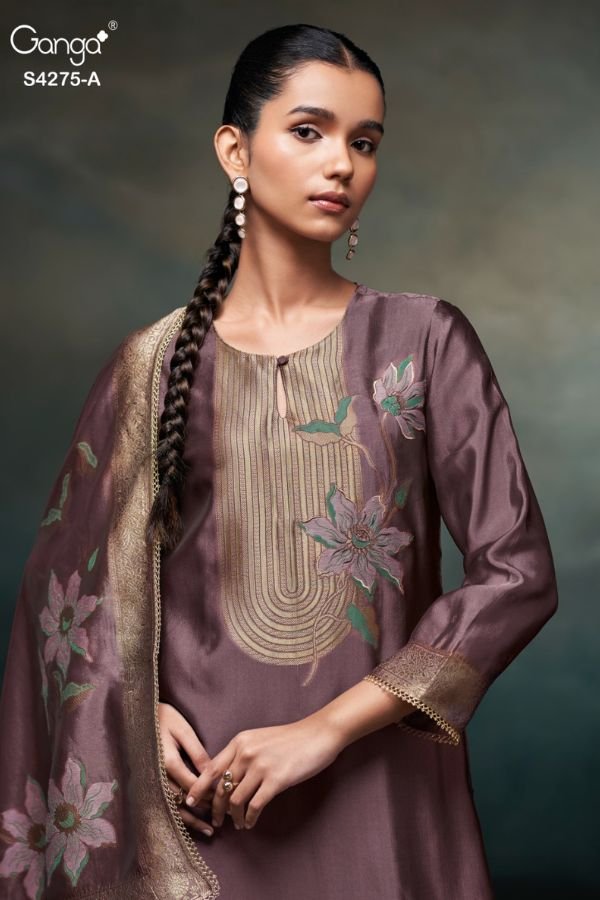 Ganga Fashion Niraah S4275 Silk Ladies Suits S4275-A