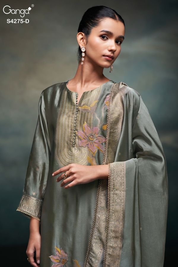 Ganga Fashion Niraah S4275 Silk Ladies Suits S4275-D