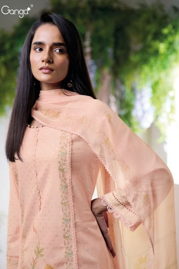 Ganga Fashion Nyomi S3648 Cotton Ladies Suits S3648-B
