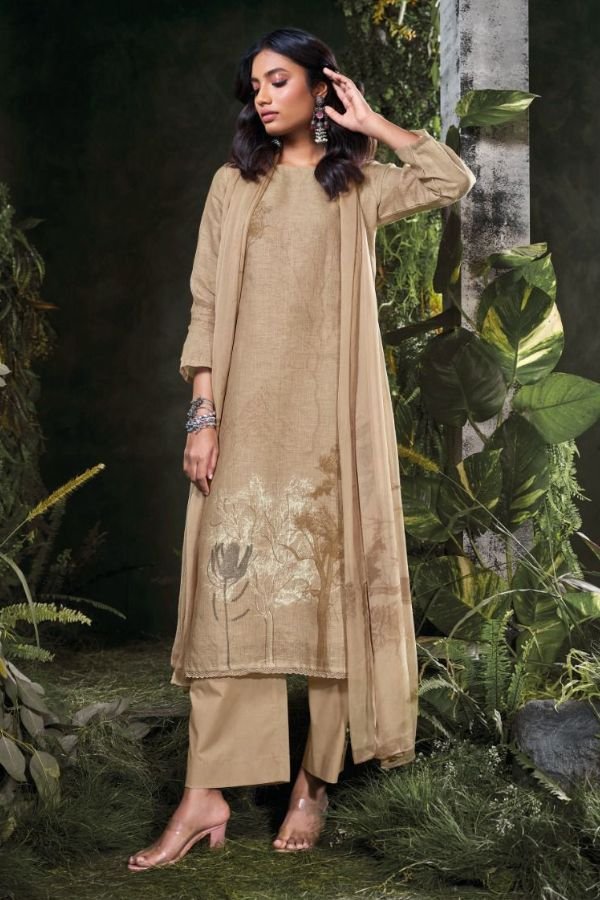 Ganga Fashion Omnia Linen Ladies Suit C2255