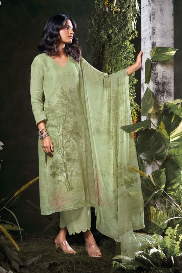 Ganga Fashion Omnia Linen Ladies Suit C2256