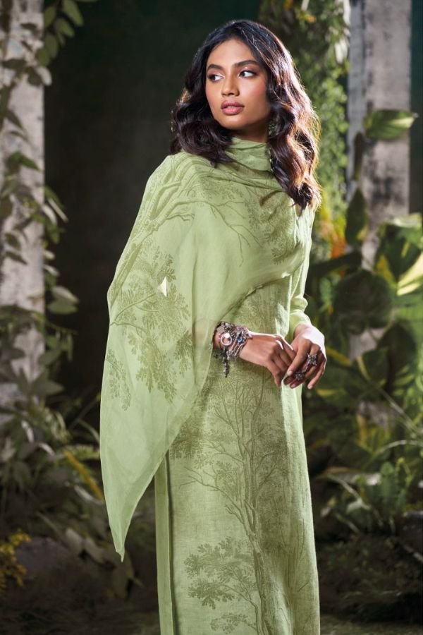 Ganga Fashion Omnia Linen Ladies Suit C2256