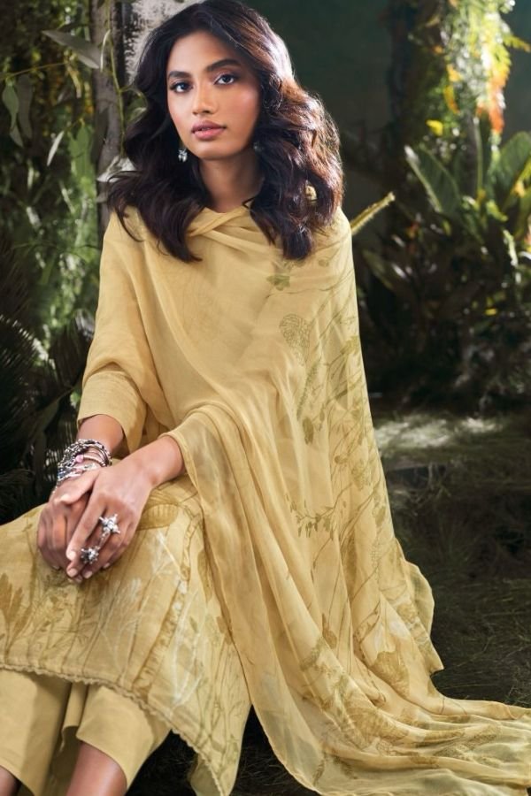 Ganga Fashion Omnia Linen Ladies Suit C2258