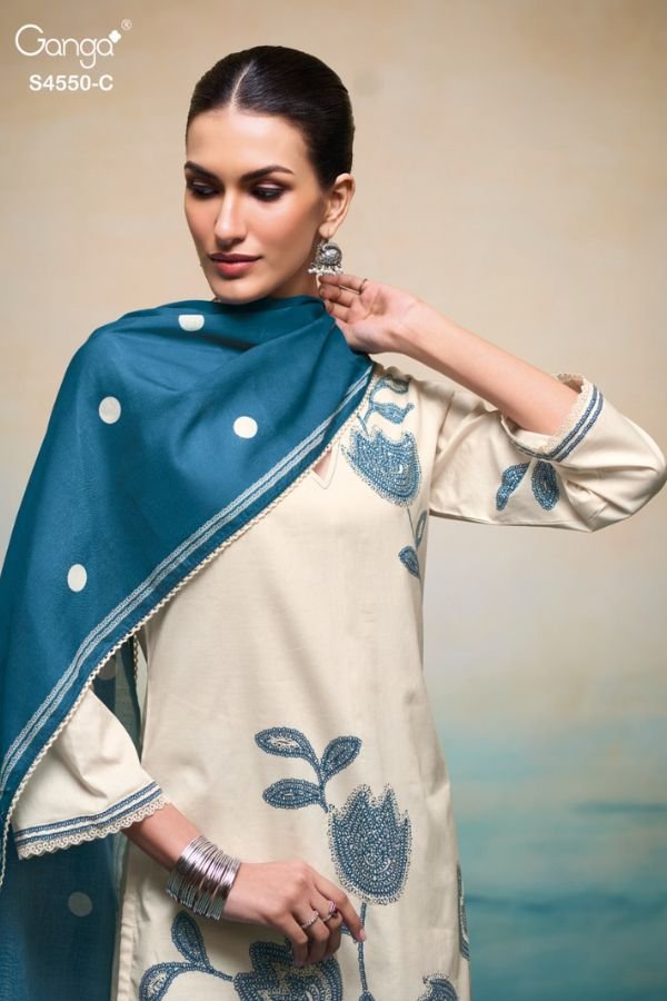 Ganga Fashion Orivka S4550 Cotton Ladies Suit S4550-C