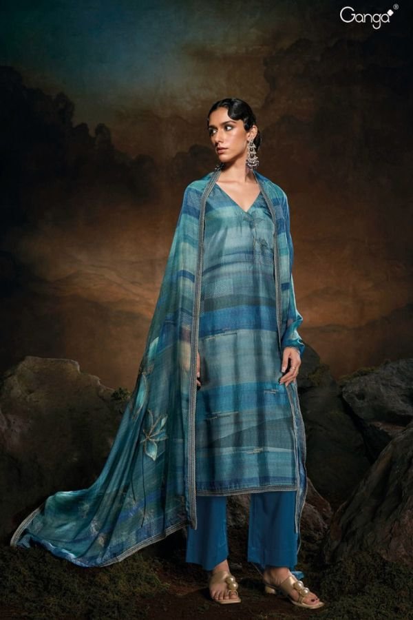 Ganga Fashion Ragna Russian Silk Ladies Suit C2038