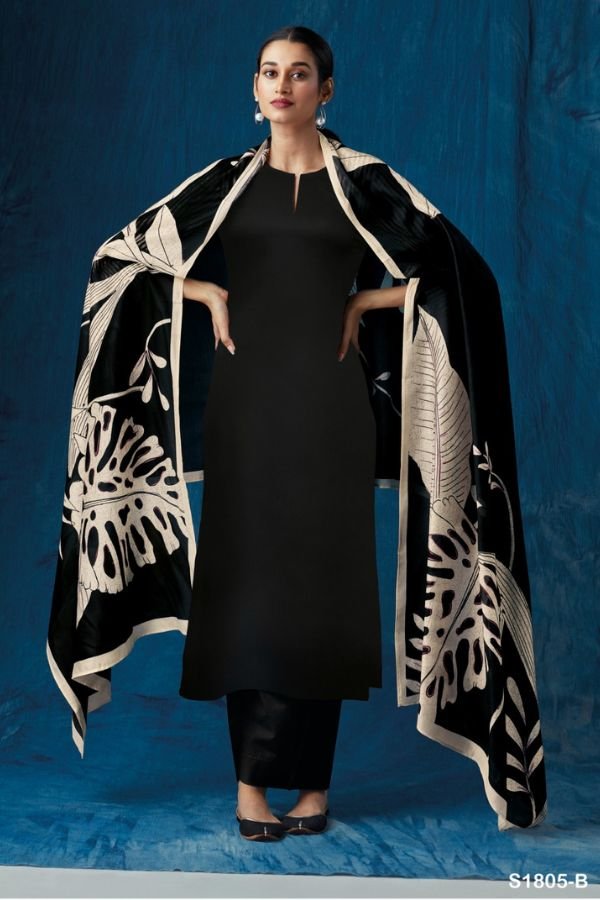 Ganga Fashion Selvi S1805 Cotton Satin Ladies Suit S1805-B