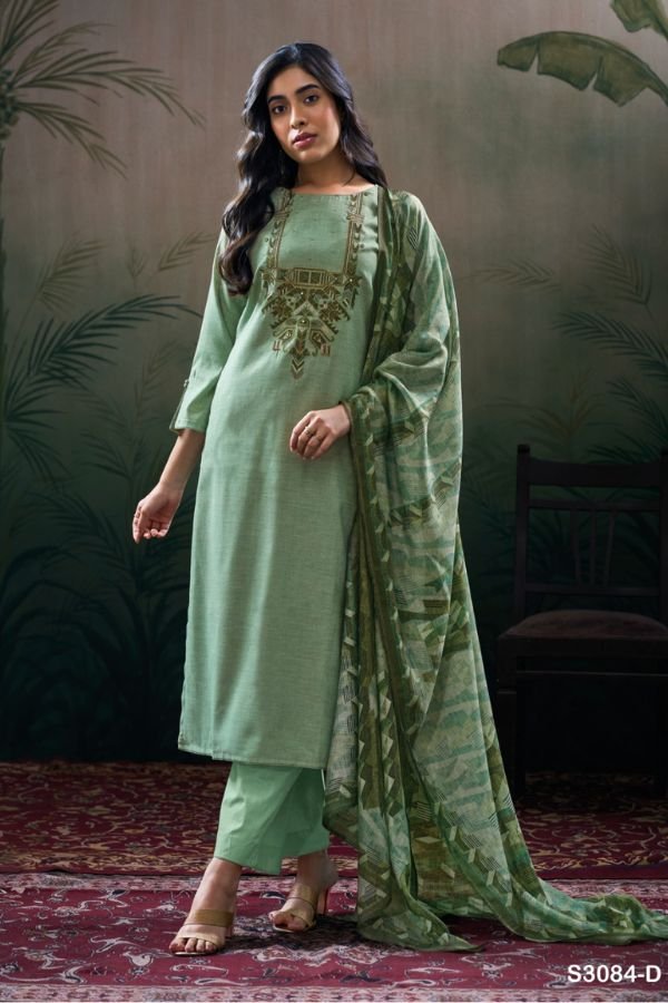 Ganga Fashion Varnika S3084 Cotton Ladies Suits S3084-D