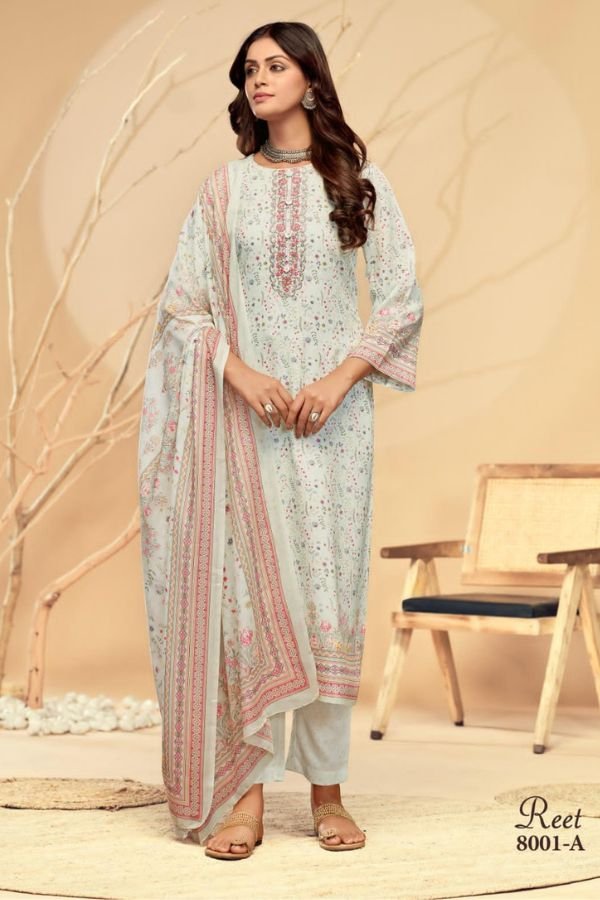 Glossy Simar Reet Cotton Printed Salwar Suits 8001-A