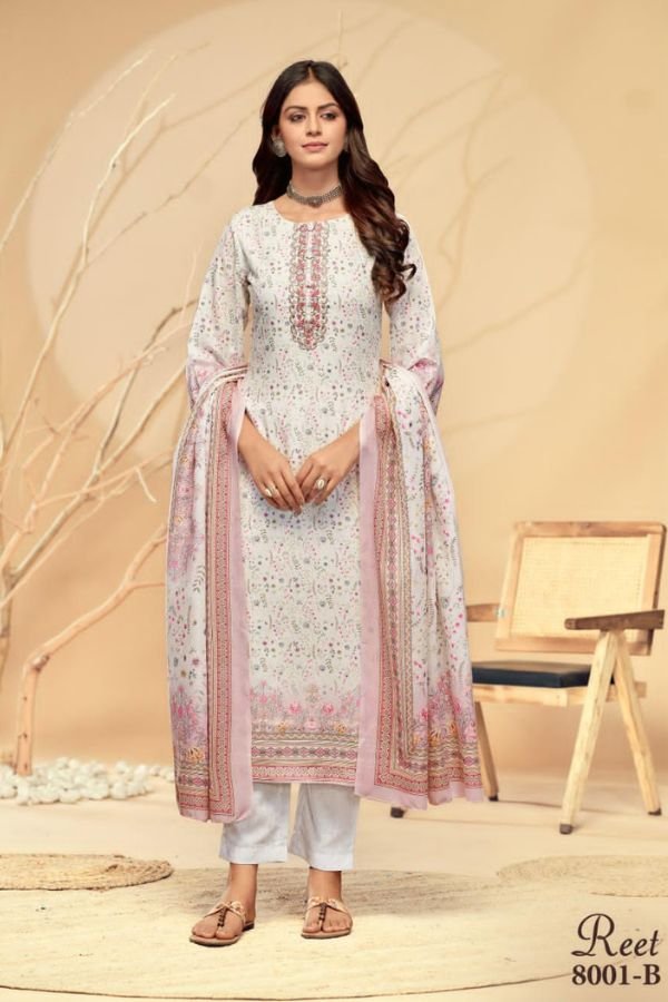 Glossy Simar Reet Cotton Printed Salwar Suits 8001-B