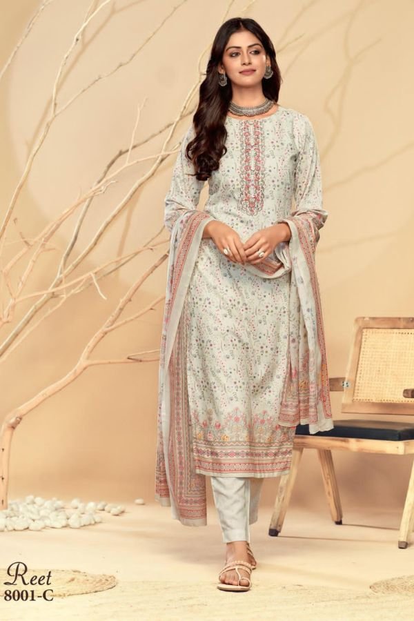 Glossy Simar Reet Cotton Printed Salwar Suits 8001-C