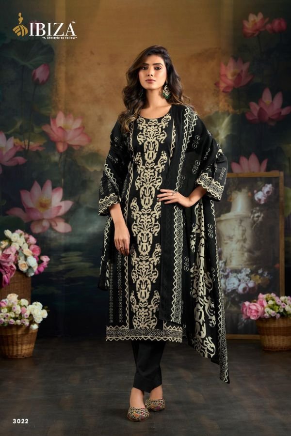 Ibiza Italian Vega 2 Jaam Cotton Printed Ladies Suit 3022