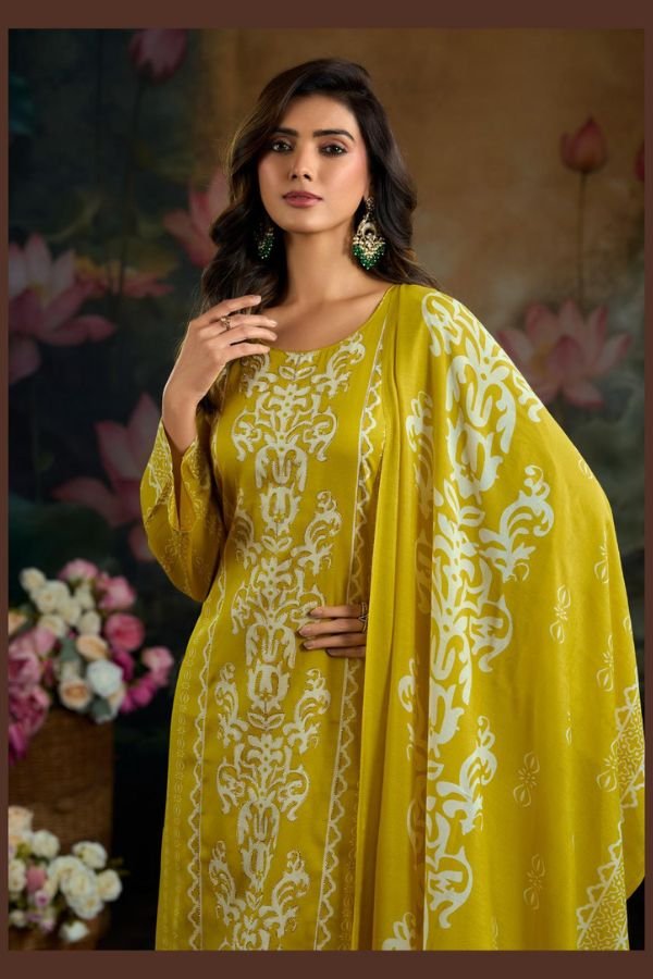 Ibiza Italian Vega 2 Jaam Cotton Printed Ladies Suit 3023