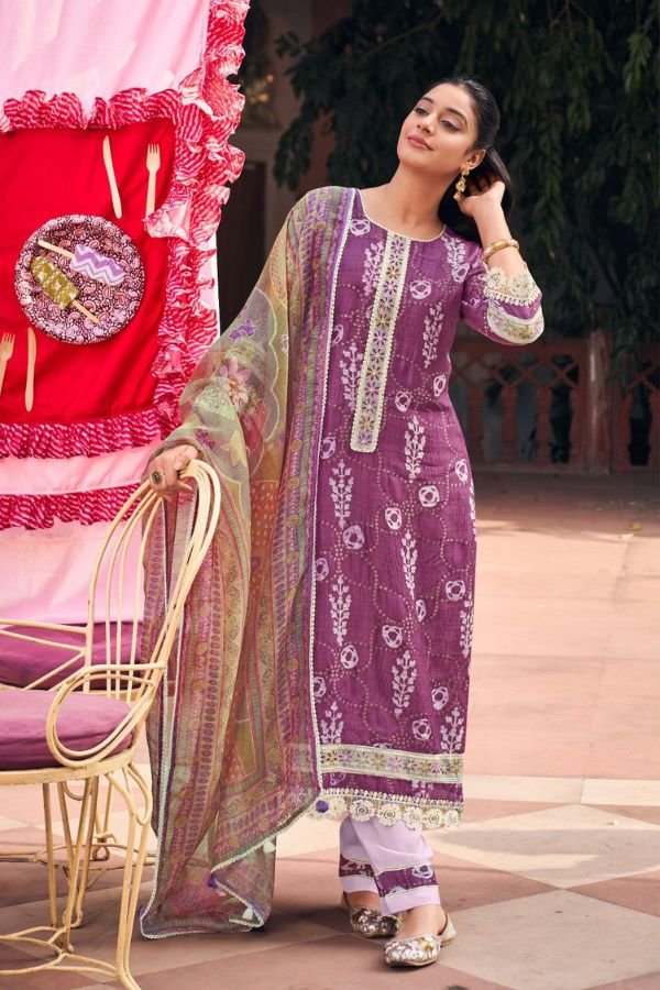 Jay Vijay Prints Misthi Muslin Ladies Salwar Suit 10824