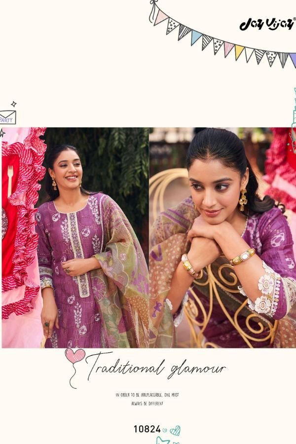 Jay Vijay Prints Misthi Muslin Ladies Salwar Suit 10824