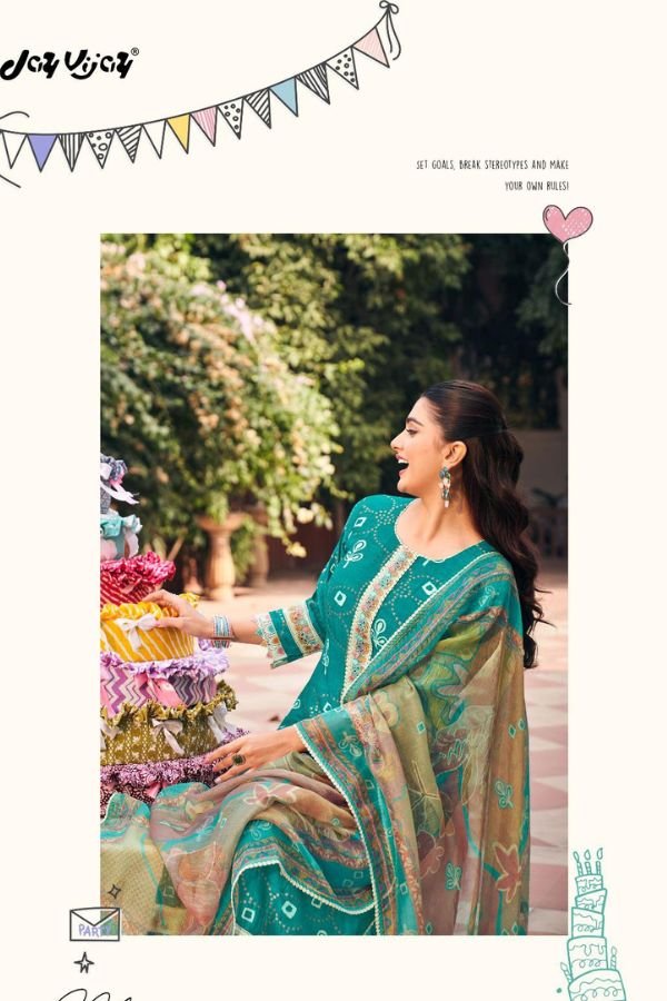 Jay Vijay Prints Misthi Muslin Ladies Salwar Suit 10826