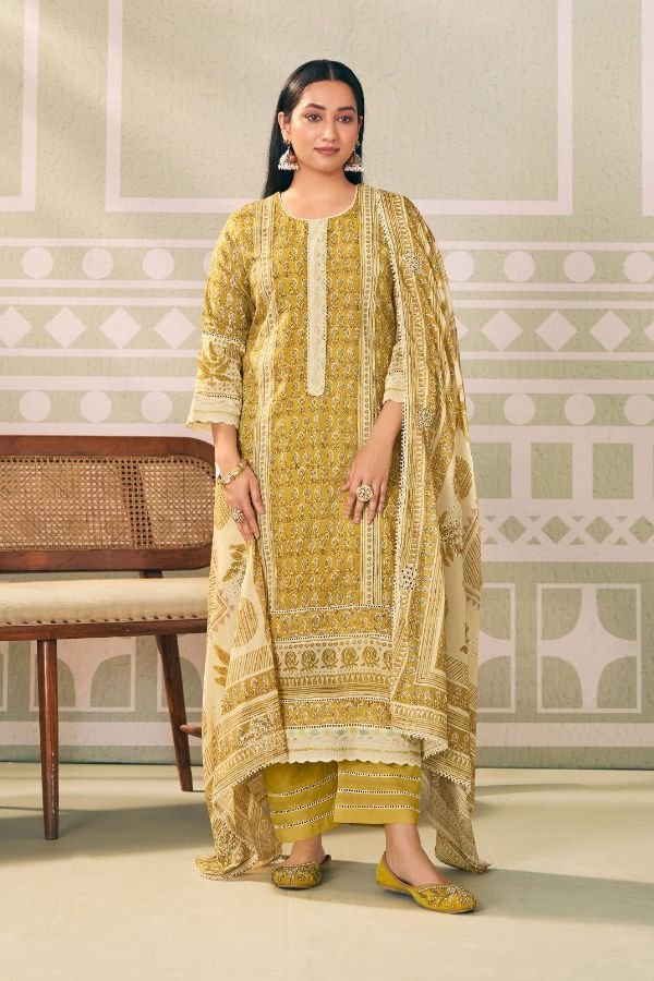 Jay Vijay Prints Motifs Cotton Unstitched Salwar Suits 10631