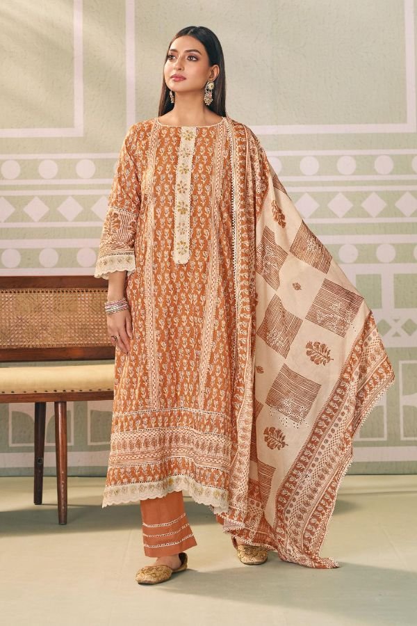 Jay Vijay Prints Motifs Cotton Unstitched Salwar Suits 10634