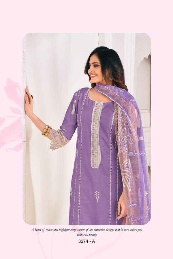 Jay Vijay Prints Reniza Cotton Ladies Salwar Suit 3274-A