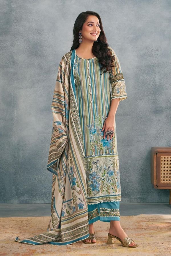 Jay Vijay Prints Saumyata Cotton Unstitched Salwar Suits 10702