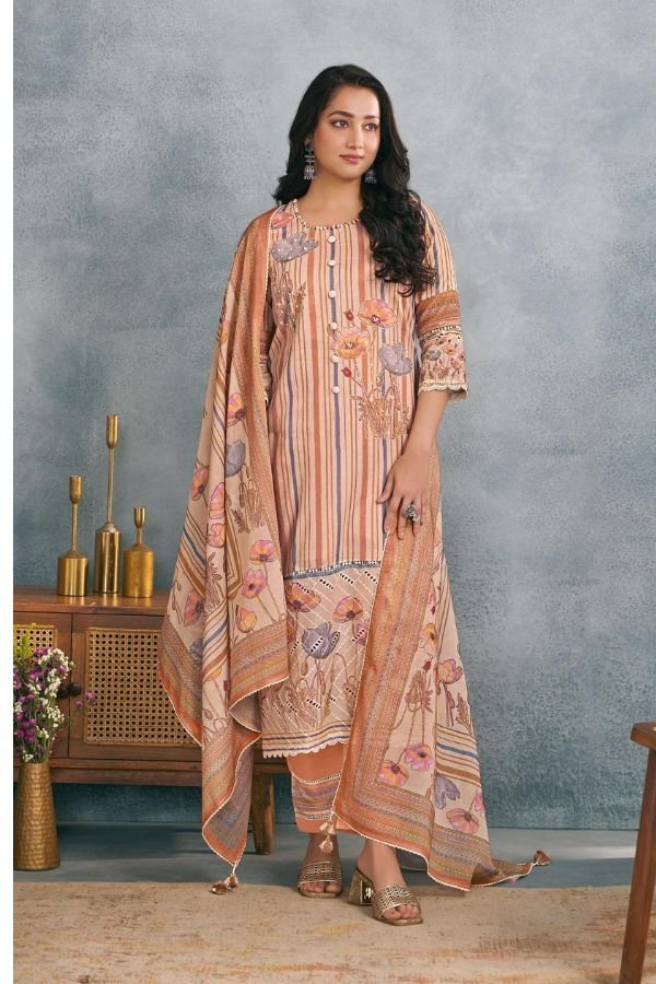 Jay Vijay Prints Saumyata Cotton Unstitched Salwar Suits 10703