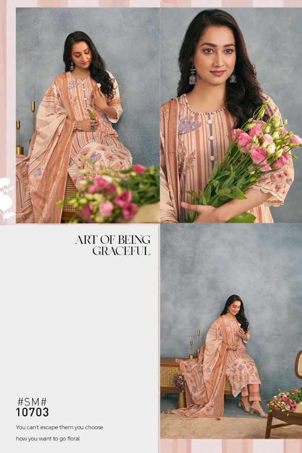 Jay Vijay Prints Saumyata Cotton Unstitched Salwar Suits 10703