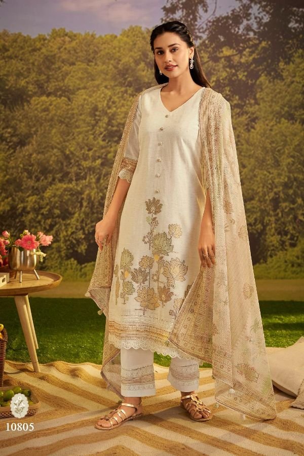 Jay Vijay Prints Taazgi Linen Salwar Suit 10805