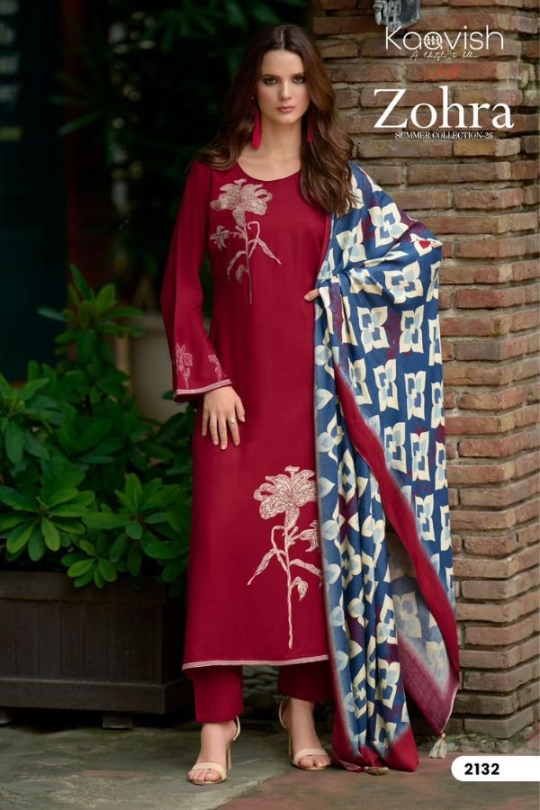 Kaavish Zohra Jaam Cotton Ladies Suit 2132