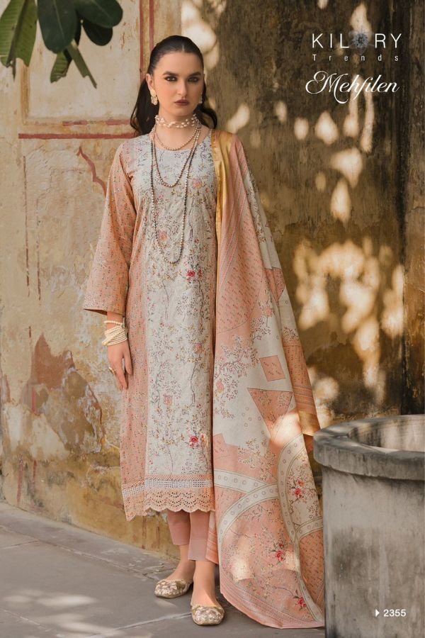 Kilory Trends Mehfilen Lawn Cotton Ladies Salwar Suit 2355