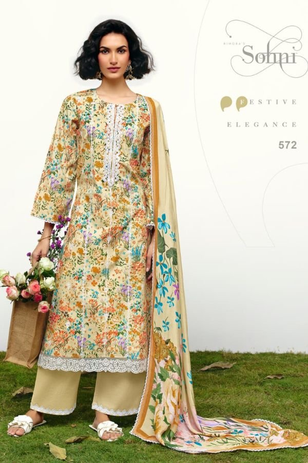 Kimora Fashion Sohni Mehraab Cotton Lawn Salwar Suits 572