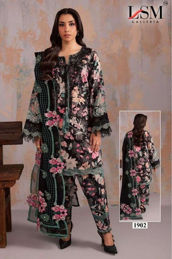 LSM Galleria Parian Dream Heavy Luxury Lawn Collection-19 Suit 1902