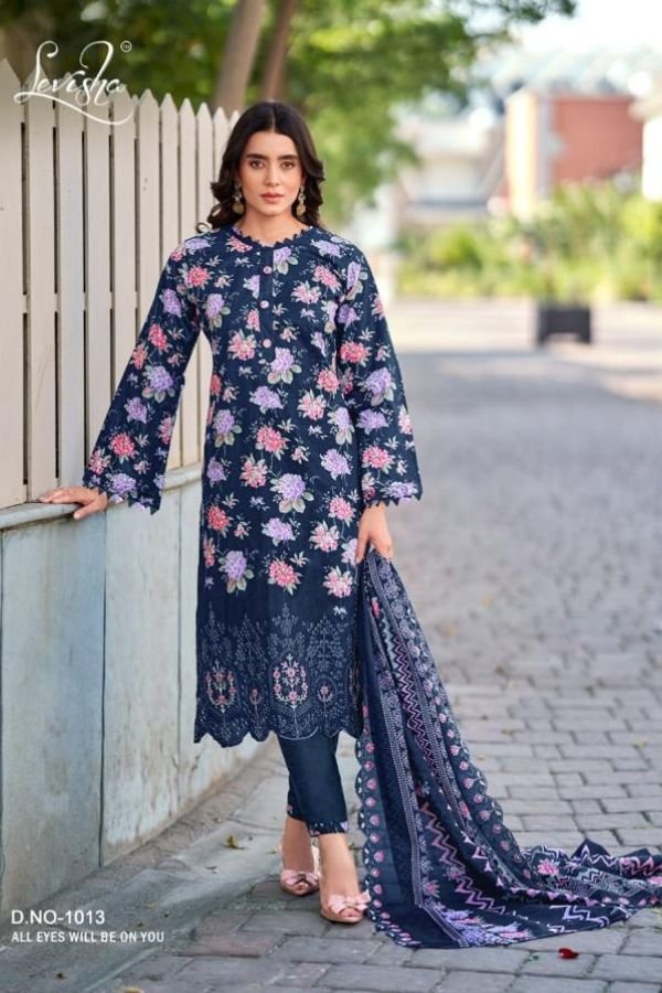 Levisha Nawazish Cotton Pakistani Style Ladies Suits 1013