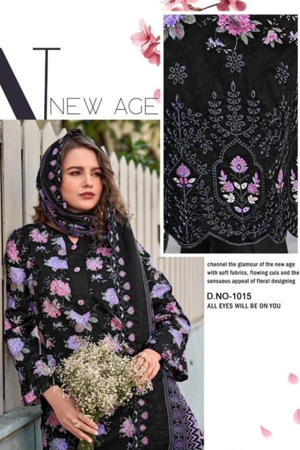 Levisha Nawazish Cotton Pakistani Style Ladies Suit 1015