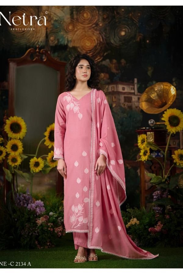 Netra Exclusive Eva Pure Banarasi Mul Suit NE-C 2134 A