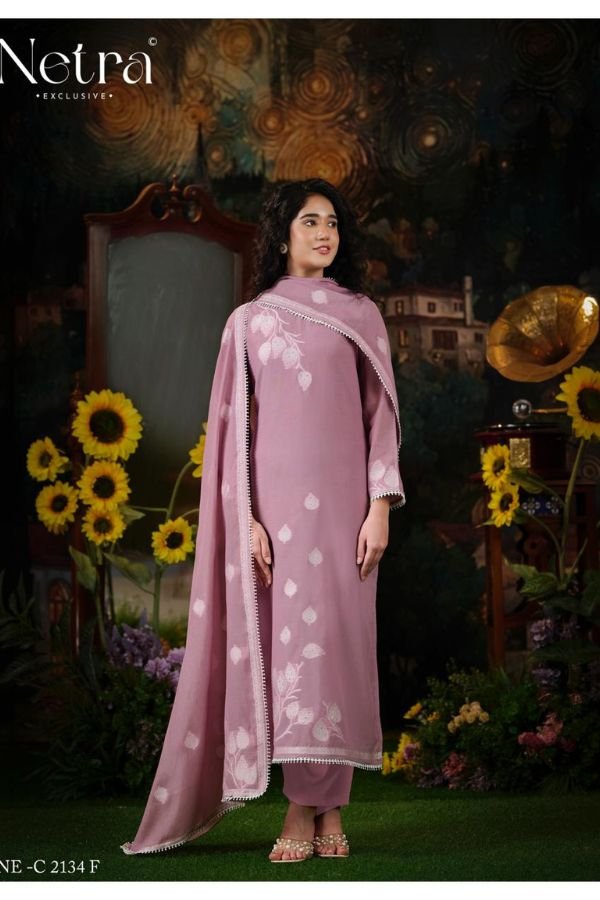 Netra Exclusive Eva Pure Banarasi Mul Suit NE-C 2134 F