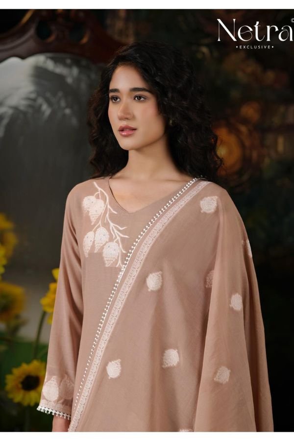 Netra Exclusive Eva Pure Banarasi Mul Suit NE-C 2134 D