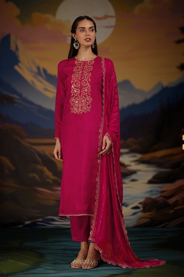 Netra Exclusive Ketki Silk Ladies Suit NE-C 1053 D