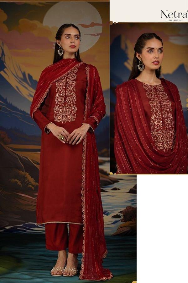 Netra Exclusive Ketki Silk Ladies Suit NE-C 1053 E