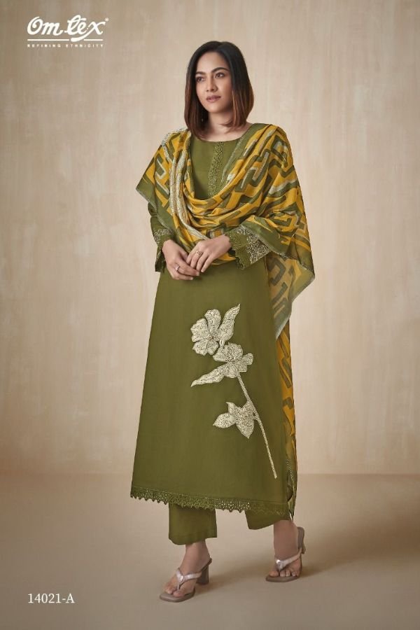 Omtex Aashvi Lawn Cotton Ladies Salwar Suits 14021-A