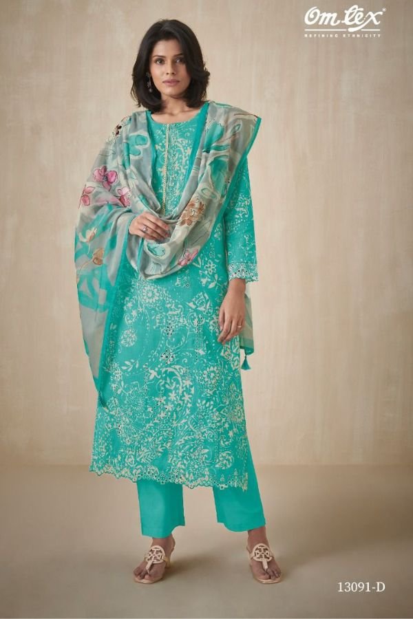 Omtex Inayat Lawn Cotton Ladies Salwar Suit 13091-D
