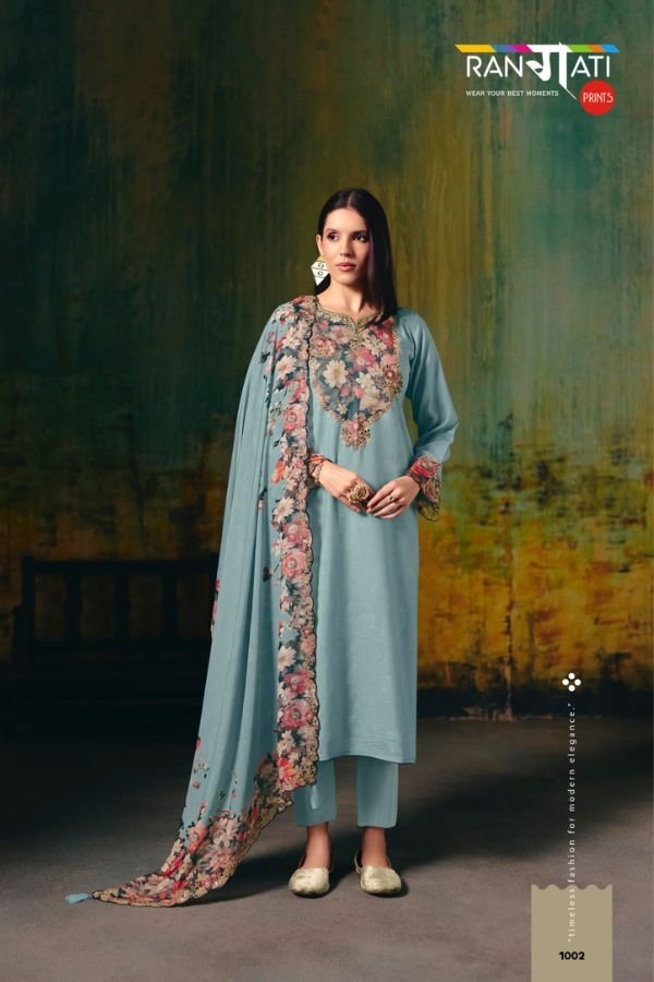 Rangati Prints Lotus Muslin Printed Ladies Suits 1002