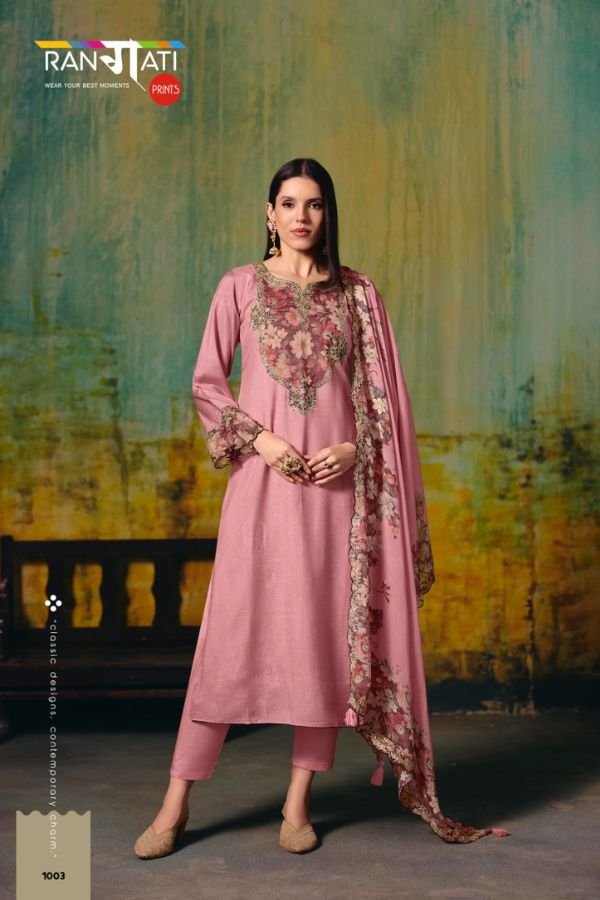 Rangati Prints Lotus Muslin Printed Ladies Suits 1003