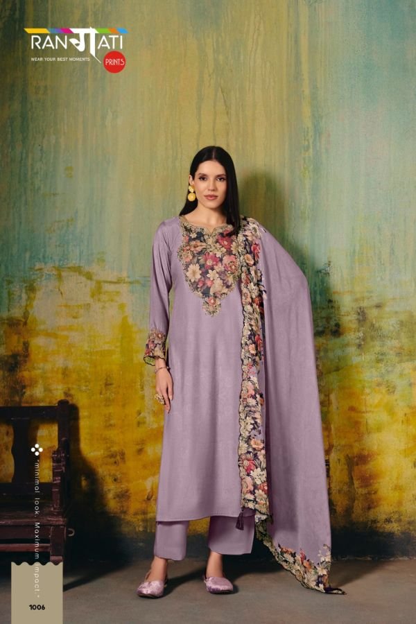 Rangati Prints Lotus Muslin Printed Ladies Suits 1006