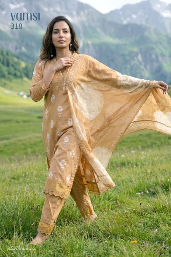 Sahiba Vamsi Pure Cotton Lawn Ladies Printed Suit 318