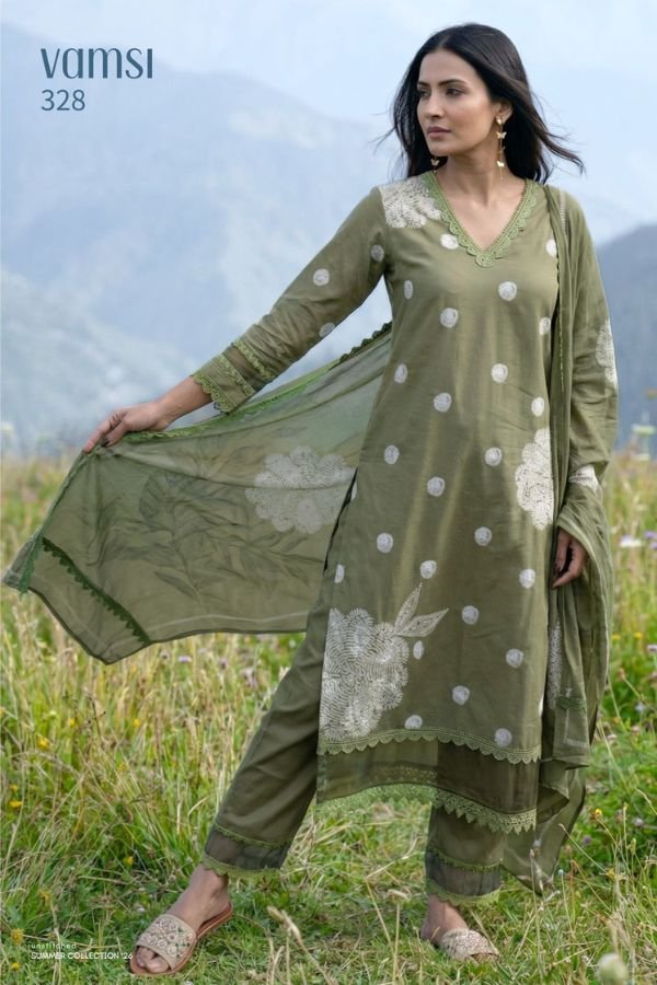 Sahiba Vamsi Pure Cotton Lawn Ladies Printed Suit 328