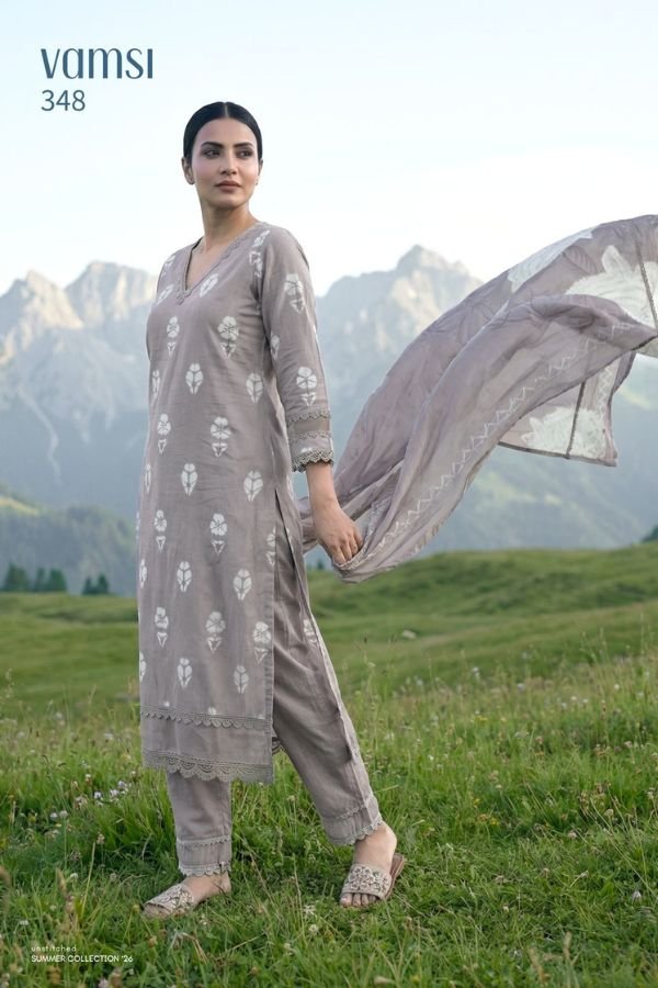 Sahiba Vamsi Pure Cotton Lawn Ladies Printed Suit 348